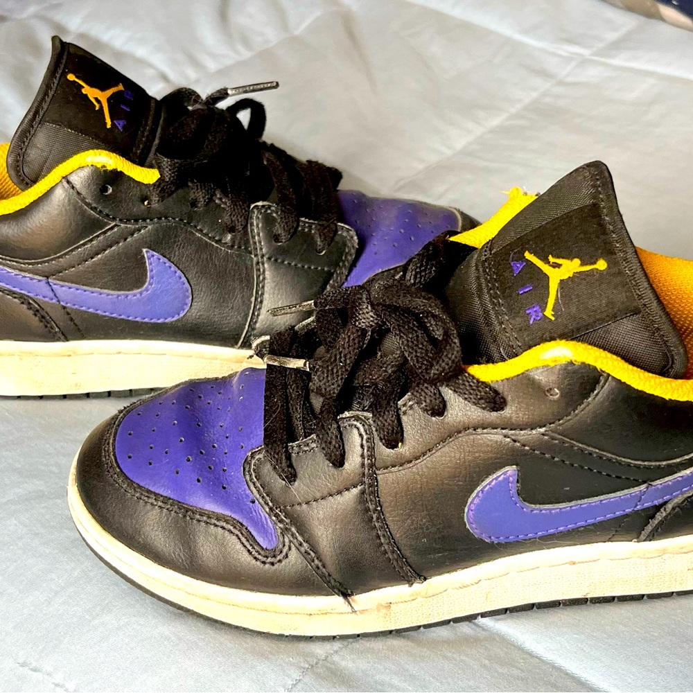 Nike Air Jordan 4Y Sneakers for Lakers Fan